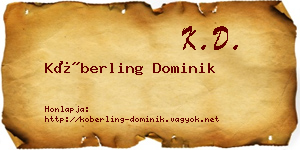 Köberling Dominik névjegykártya